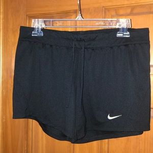 Nike ladies black running shorts.